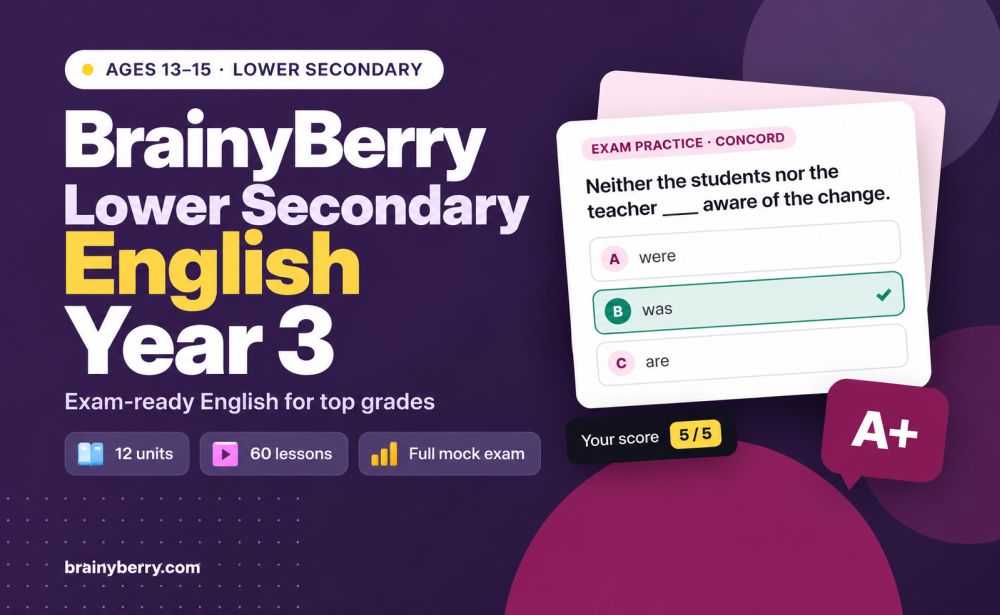 brainyberry year 3 english course